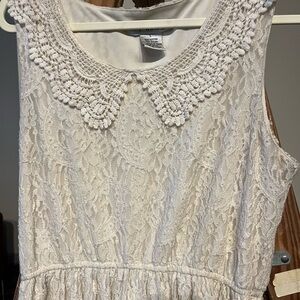 Large cream lace sundress.